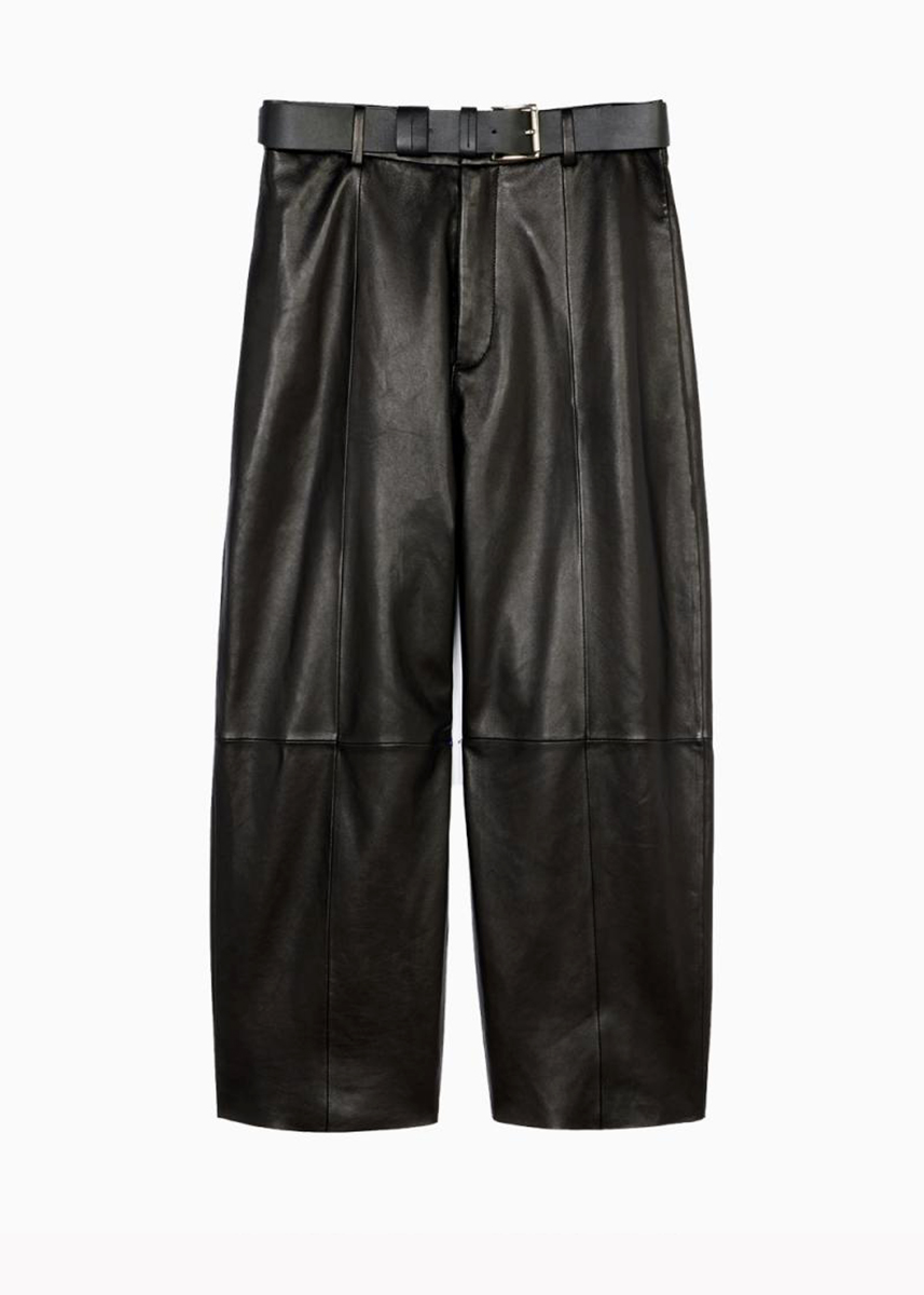 Ami Paris - Smooth black leather pants - Gago Aix en Provence
