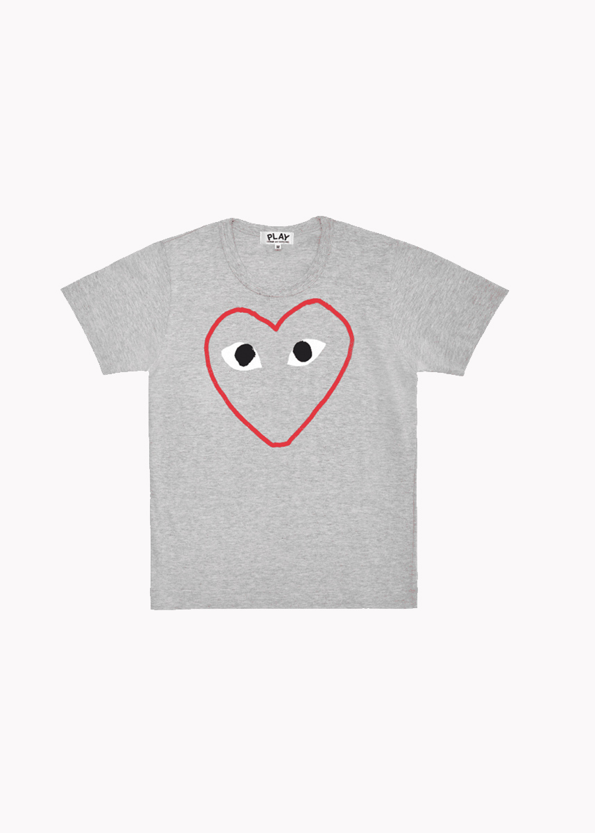 Cdg Play T shirt coeur trace rouge Gago Aix en Provence comme des garcons