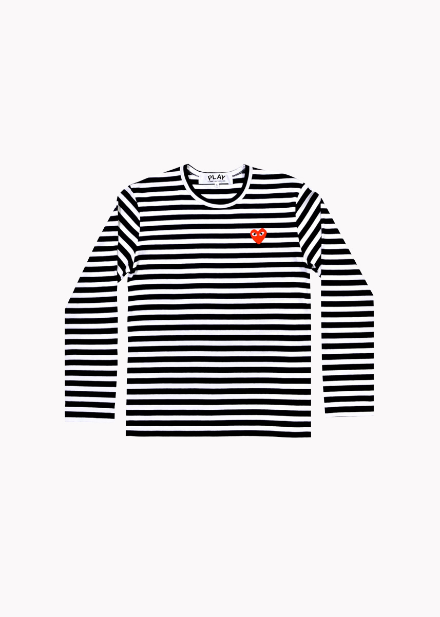 Cdg striped t shirt hot sale