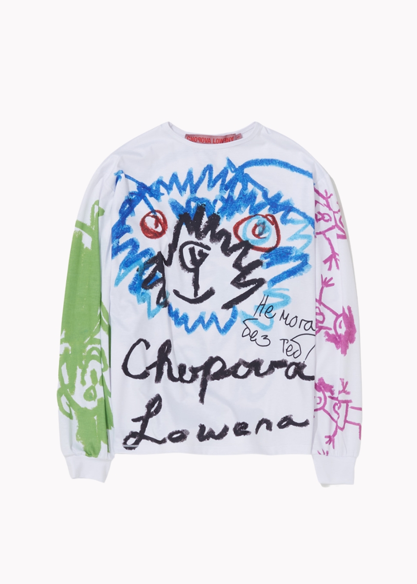 Chopova Lowena - Jello Oversized Jersey Top in White - Gago Aix en ...