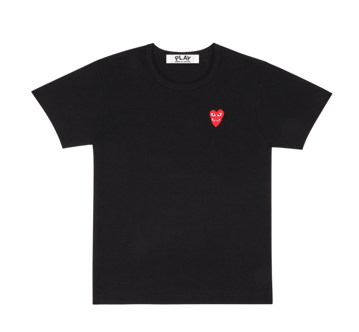 Photo du produit Double red heart black uni T-shirt homme de la boutique Gago