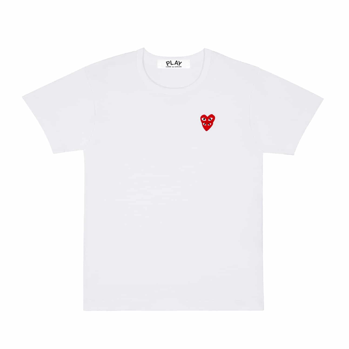 Photo de Double red heart white uni T-shirt homme
