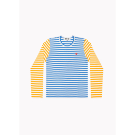 Cdg yellow striped shirt store