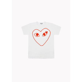 CDG Play white t shirt red traced heart Gago Aix en Provence