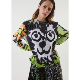 Big Green Bunny Oversized Jersey Top – Chopova Lowena